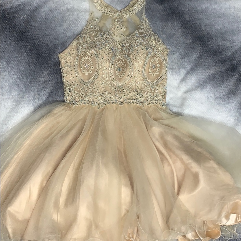 Gold party dress